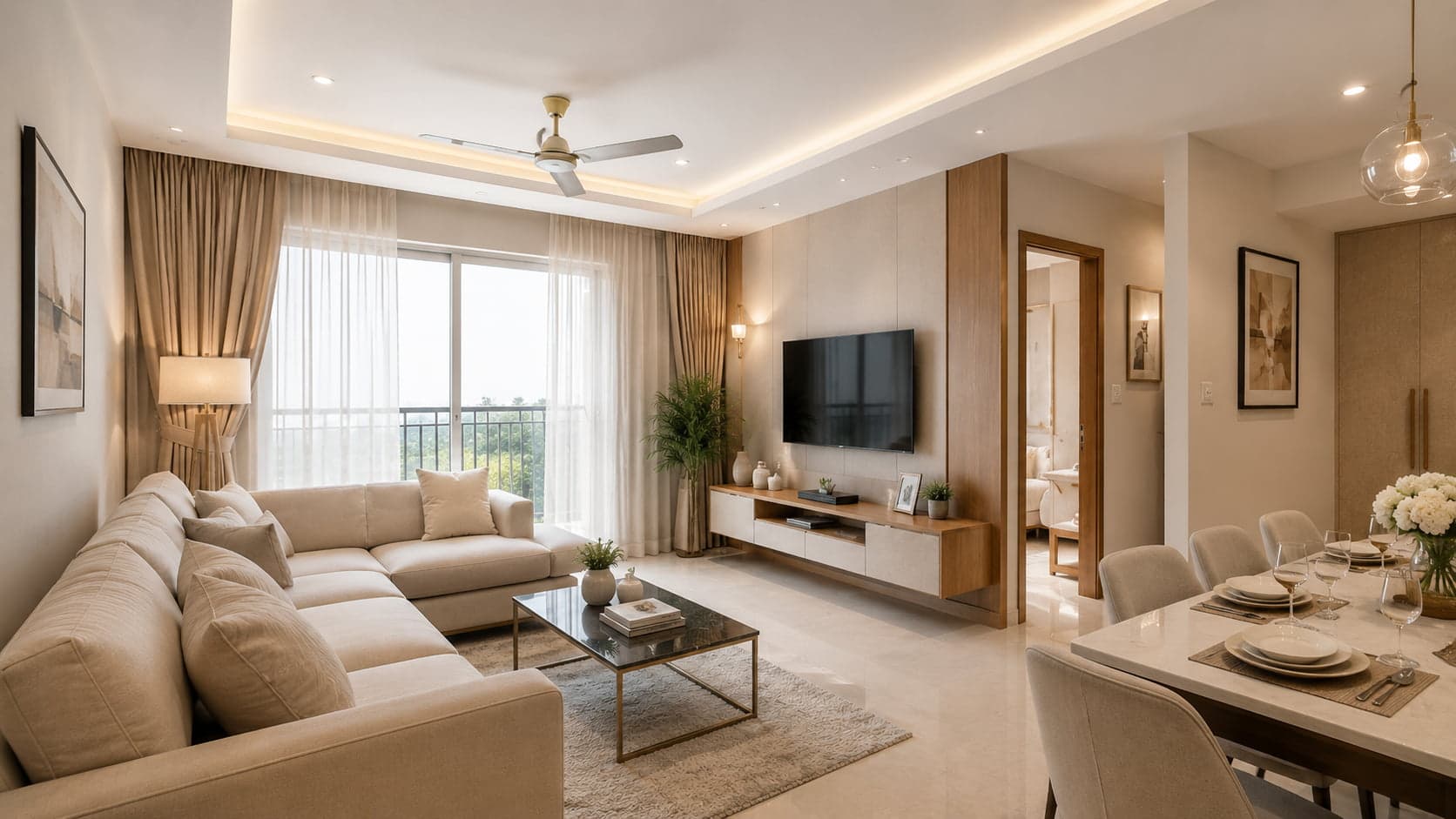 Open living room